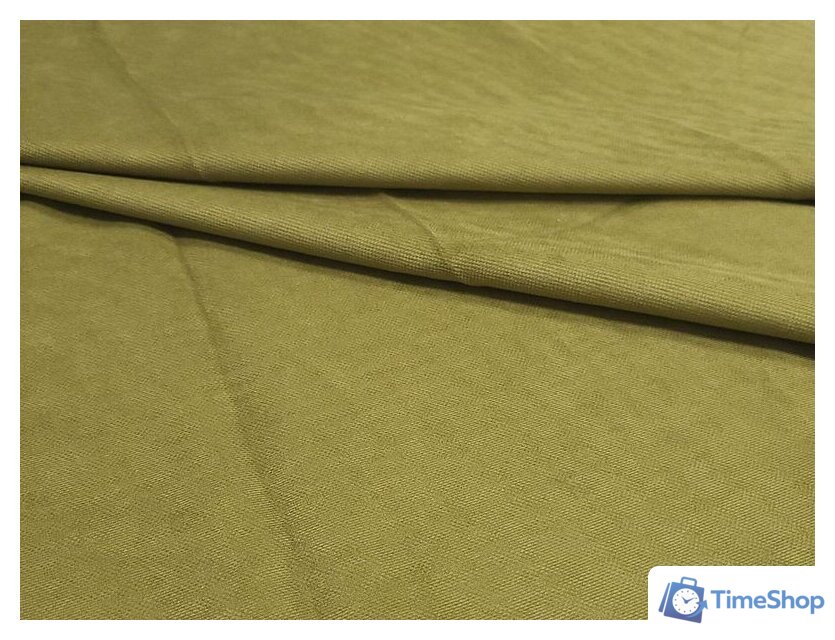 Диван Лига диванов Дубай Лайт полки справа 114327 (микровельвет зеленый/экокожа бежевый) - Изображение №9 — Интернет-магазин Time-Shop