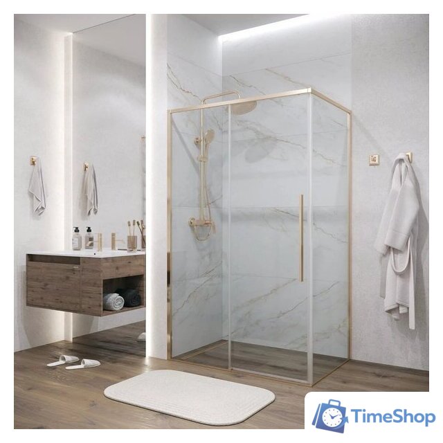 Душевая стенка Grossman Galaxy 90x195 200.K33.01.90.32.00 (золото сатинстекло прозрачное) - Изображение №6 — Интернет-магазин Time-Shop