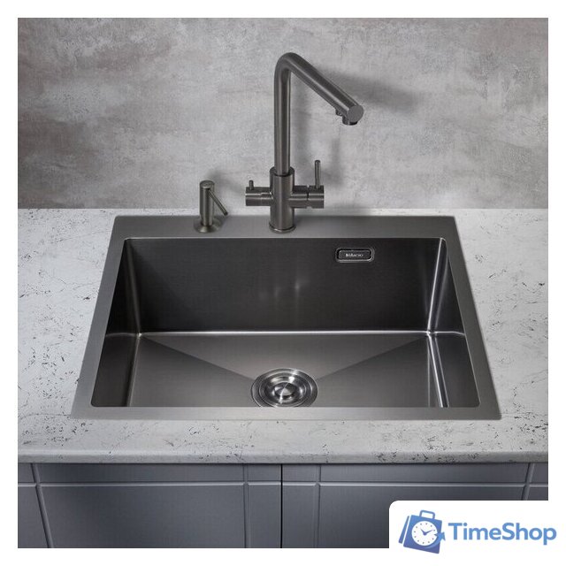 Кухонная мойка Milacio Denia 59 Steel MC.77499 (вороненая сталь) - Изображение №3 — Интернет-магазин Time-Shop