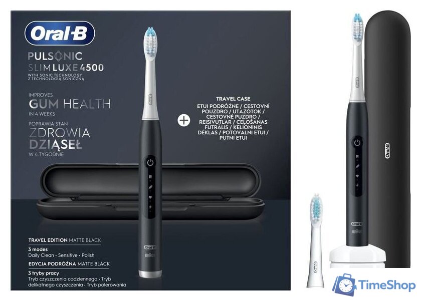 Электрическая зубная щетка Oral-B Pulsonic Slim Luxe 4500 - Изображение №2 — Интернет-магазин Time-Shop