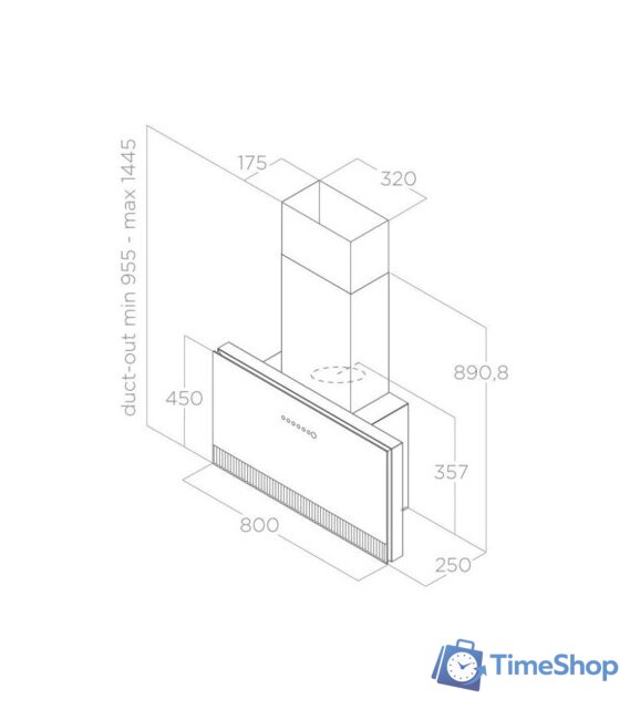 Кухонная вытяжка Elica Super Plat BL/F/80 - Изображение №3 — Интернет-магазин Time-Shop