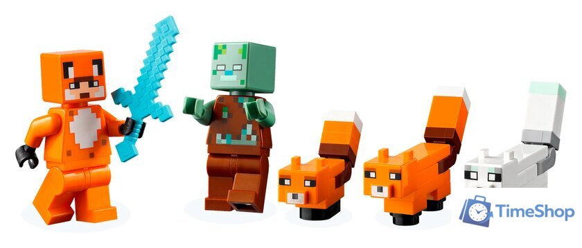 Конструктор LEGO Minecraft 21178 Лисья хижина - Изображение №6 — Интернет-магазин Time-Shop