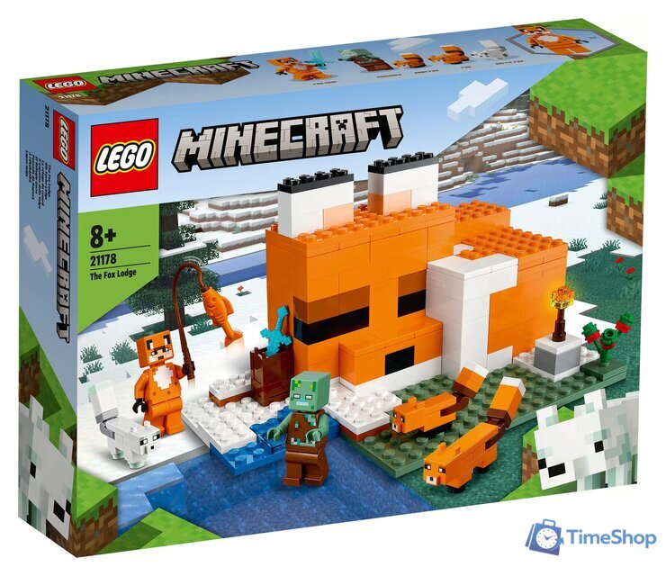 Конструктор LEGO Minecraft 21178 Лисья хижина - Изображение №1 — Интернет-магазин Time-Shop
