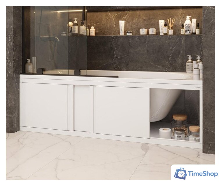 Фронтальный экран под ванну Onika Одио 160 516005 (белый) - Изображение №1 — Интернет-магазин Time-Shop