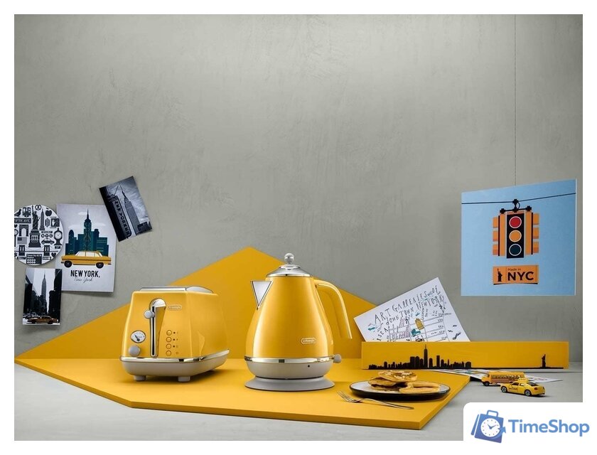 Электрический чайник DeLonghi Icona Capitals KBOC2001.Y - Изображение №4 — Интернет-магазин Time-Shop