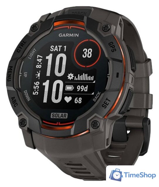 Умные часы Garmin Instinct 3 Solar 50 мм (черный) - Изображение №1 — Интернет-магазин Time-Shop