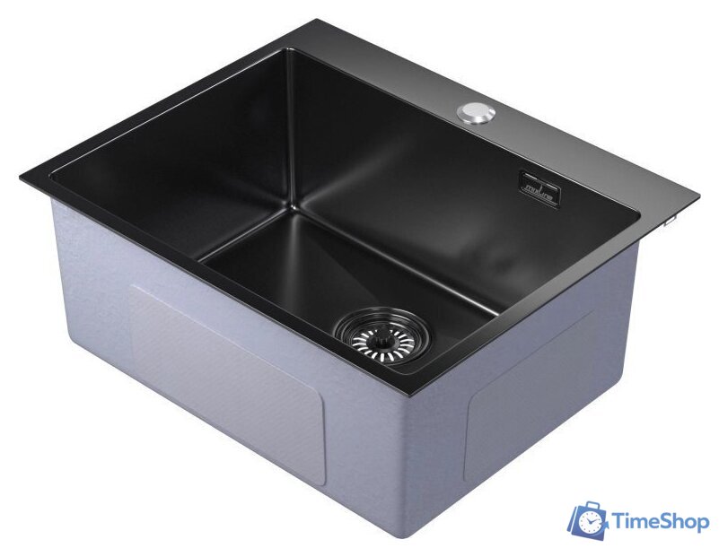 Кухонная мойка Mixline Pro 555134 (черный графит, с сифоном) - Изображение №1 — Интернет-магазин Time-Shop