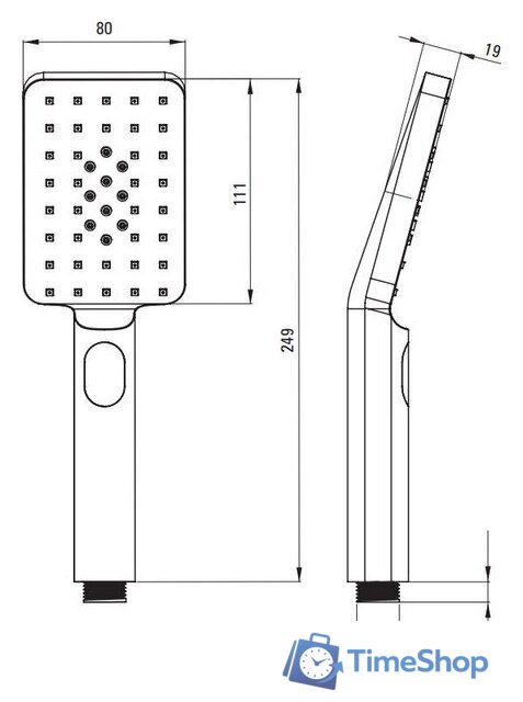 Душевая система  Deante Blur NQL 09YK - Изображение №5 — Интернет-магазин Time-Shop