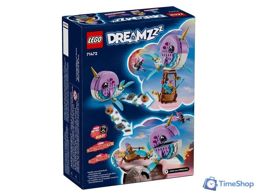 Конструктор LEGO DREAMZzz Воздушный шар Нарвал Иззи 71472 - Изображение №2 — Интернет-магазин Time-Shop