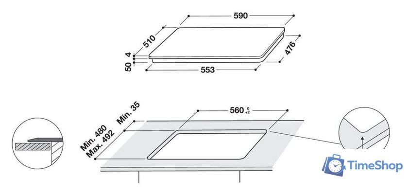 Варочная панель Whirlpool WL S2760 BF/S - Изображение №2 — Интернет-магазин Time-Shop