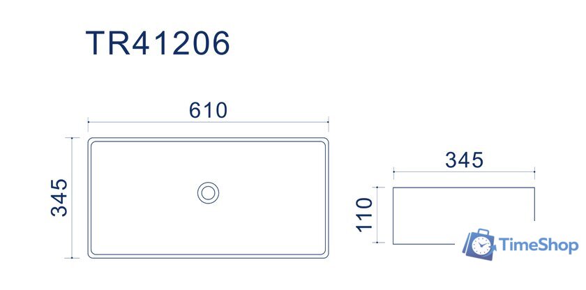 Умывальник Uptrend Athena глянцевый белый - Изображение №3 — Интернет-магазин Time-Shop