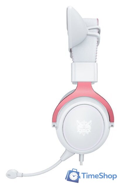 Наушники Onikuma X10 (белый/розовый, с ушками) - Изображение №2 — Интернет-магазин Time-Shop