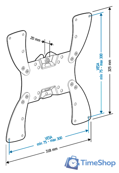 Кронштейн для телевизора Holder LCDS-5057 - Изображение №2 — Интернет-магазин Time-Shop