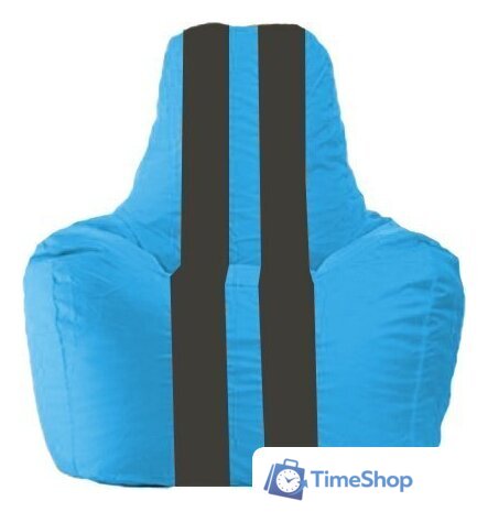 Кресло-мешок Flagman Спортинг С1.1-267 (голубой/черный) - Изображение №1 — Интернет-магазин Time-Shop