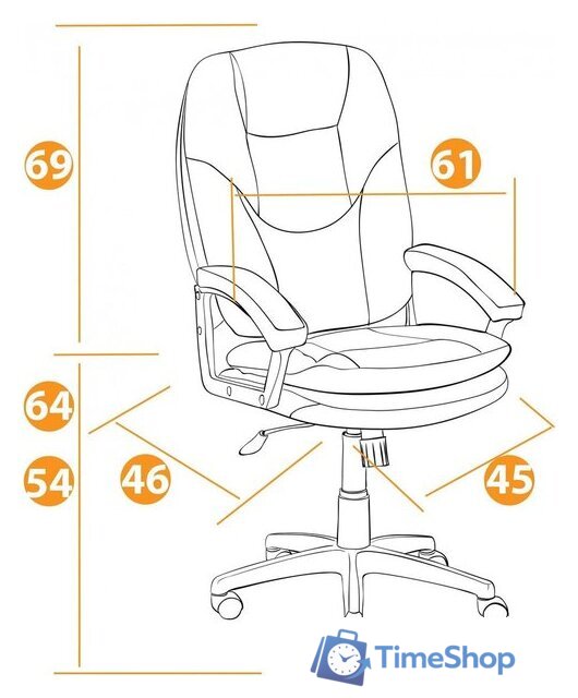 Офисное кресло TetChair Comfort LT кожзам (бежевый) - Изображение №17 — Интернет-магазин Time-Shop