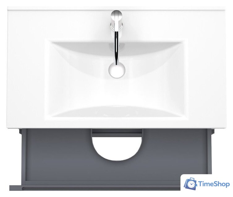  ЗОВ Тумба под умывальник Дион 100 D100LAFM7015MKV5-HPL38T (туя/графит матовый) - Изображение №2 — Интернет-магазин Time-Shop