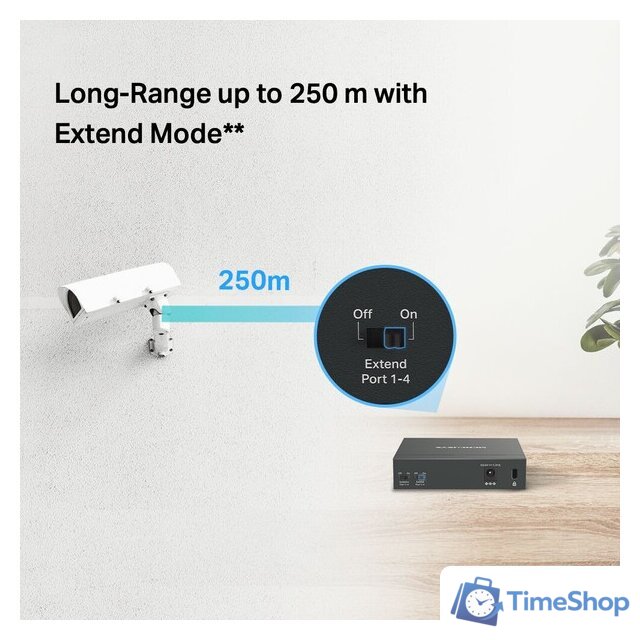 Неуправляемый коммутатор Mercusys MS105GP - Изображение №6 — Интернет-магазин Time-Shop