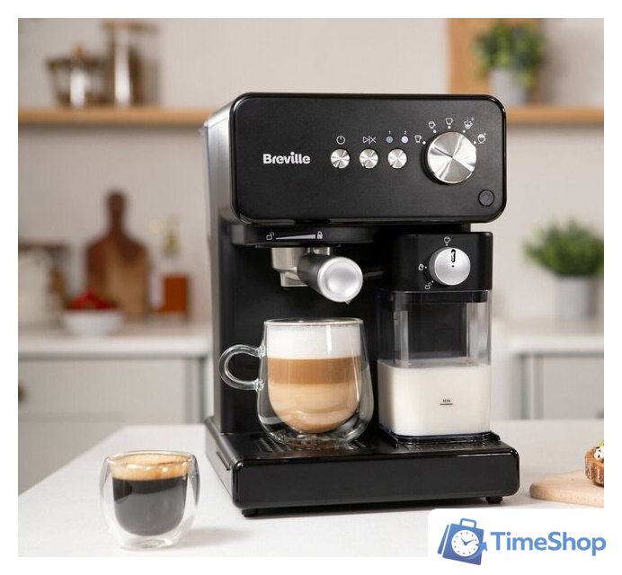 Рожковая кофеварка Breville Prima Latte Compact VCF183X - Изображение №4 — Интернет-магазин Time-Shop
