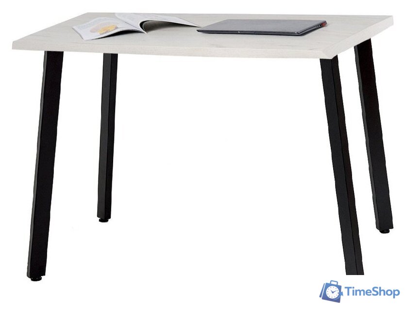 Кухонный стол Millwood Шанхай Л18 100x70 (дуб белый Craft/металл черный) - Изображение №1 — Интернет-магазин Time-Shop