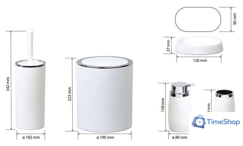 Набор аксессуаров для ванной Bemeta Home 290000209 (белый) - Изображение №2 — Интернет-магазин Time-Shop