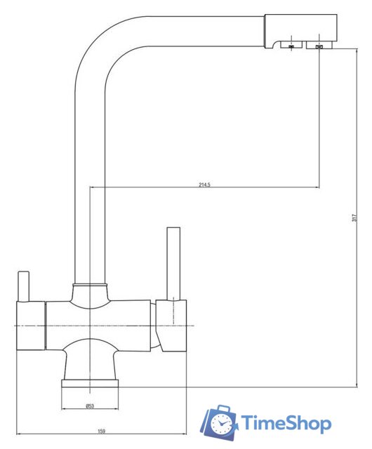 Смеситель Lauter Line 21АМ62311 - Изображение №2 — Интернет-магазин Time-Shop