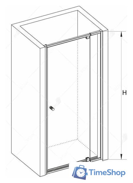 Душевая дверь RGW PA-02-B 41080209-14 90 (черный/прозрачное стекло) - Изображение №3 — Интернет-магазин Time-Shop