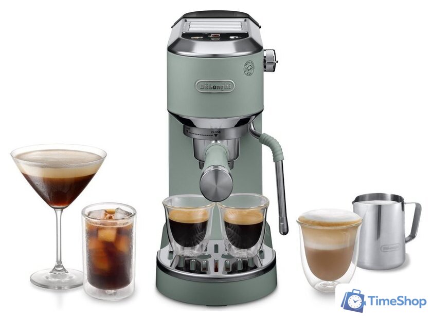 Рожковая кофеварка DeLonghi Dedica EC890.GR - Изображение №9 — Интернет-магазин Time-Shop