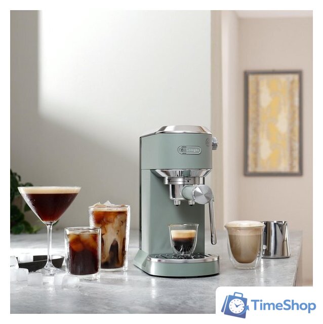 Рожковая кофеварка DeLonghi Dedica EC890.GR - Изображение №7 — Интернет-магазин Time-Shop