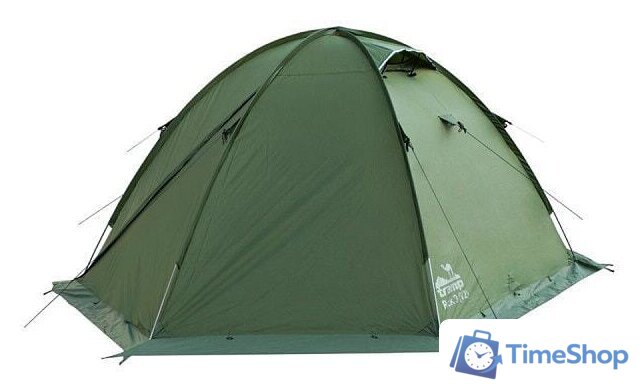 Экспедиционная палатка TRAMP Rock 3 v2 (зеленый) - Изображение №5 — Интернет-магазин Time-Shop