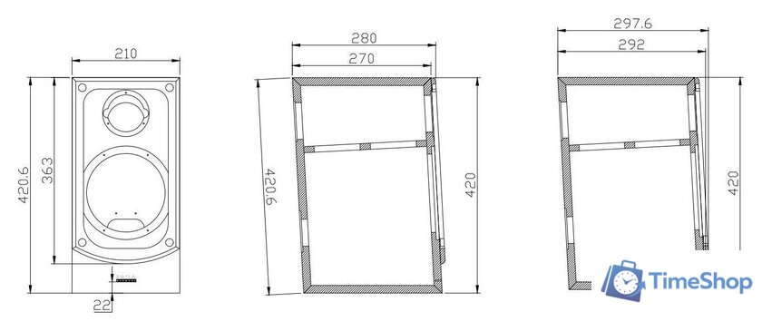 Напольная акустика Taga Harmony Platinum B-40 v.4 (орех) - Изображение №4 — Интернет-магазин Time-Shop