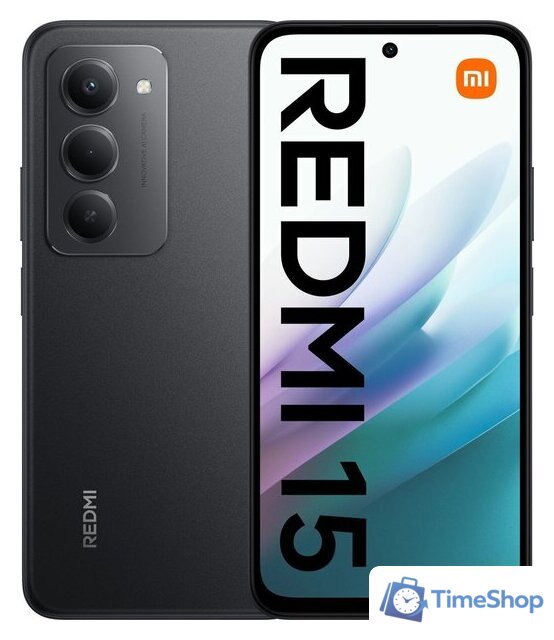 Телефон Xiaomi Redmi 15 4G 6GB/128GB международная версия (черный) - Изображение №1 — Интернет-магазин Time-Shop