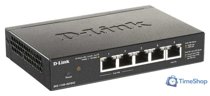 Управляемый коммутатор 2-го уровня D-Link DGS-1100-05PDV2/A1A - Изображение №2 — Интернет-магазин Time-Shop