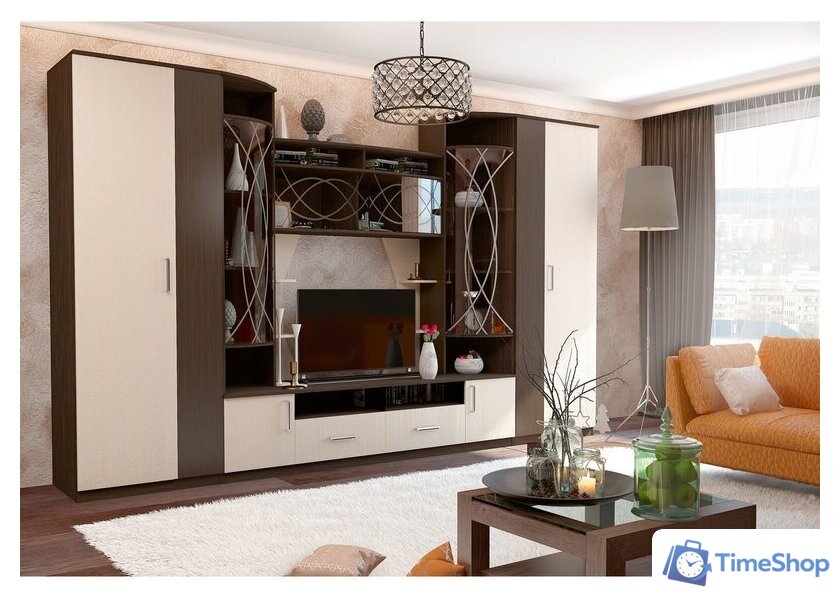 Стенка Горизонт Атланта (венге-дуб) - Изображение №2 — Интернет-магазин Time-Shop