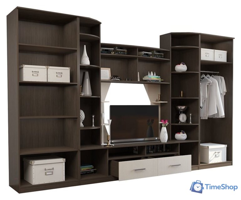 Стенка Горизонт Атланта (венге-дуб) - Изображение №3 — Интернет-магазин Time-Shop