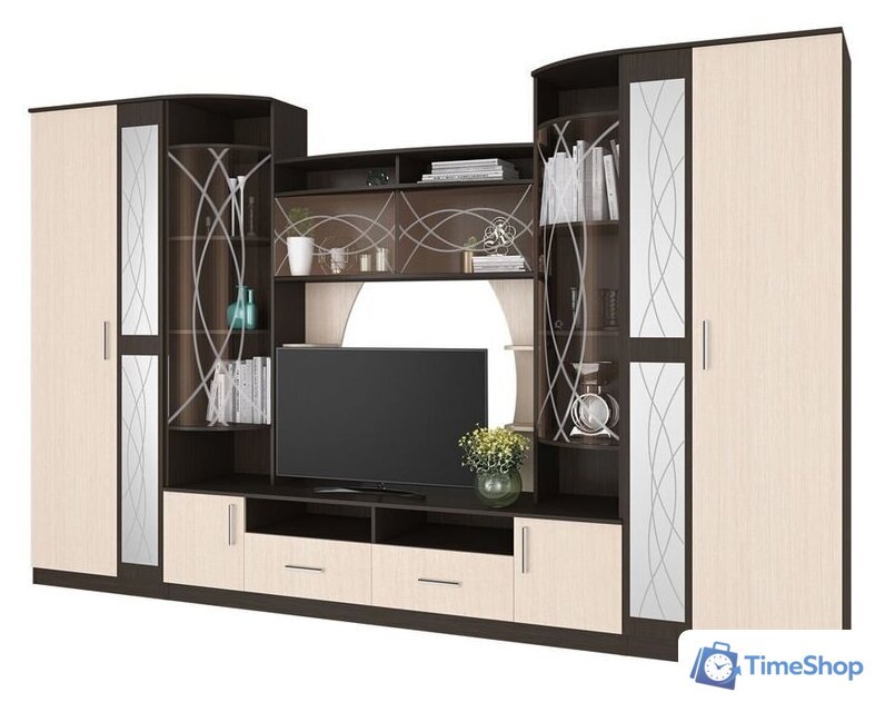 Стенка Горизонт Атланта (венге-дуб) - Изображение №1 — Интернет-магазин Time-Shop