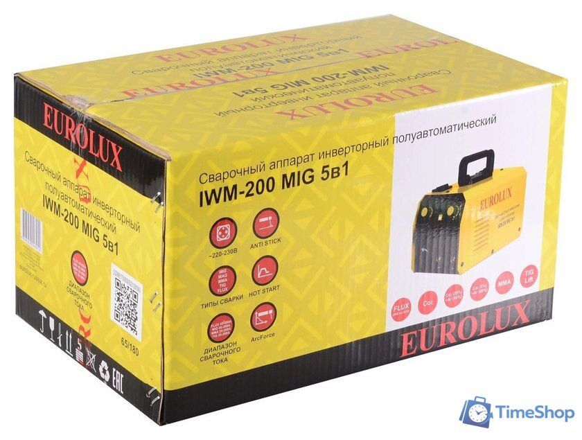 Сварочный инвертор Eurolux IWM-200 MIG 5в1 65/180 - Изображение №12 — Интернет-магазин Time-Shop