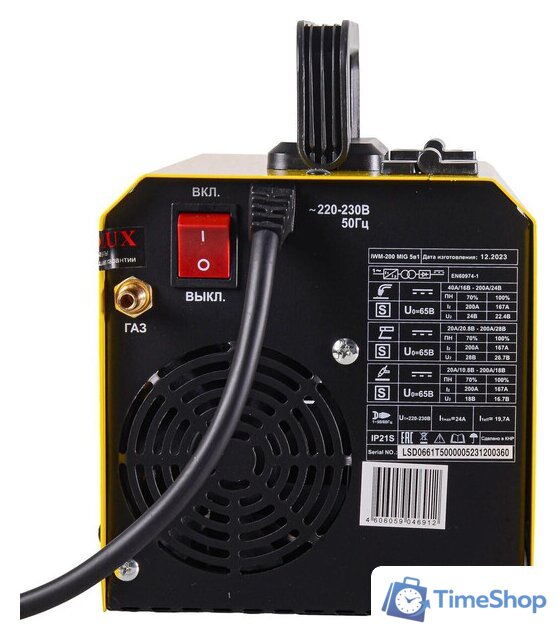Сварочный инвертор Eurolux IWM-200 MIG 5в1 65/180 - Изображение №7 — Интернет-магазин Time-Shop