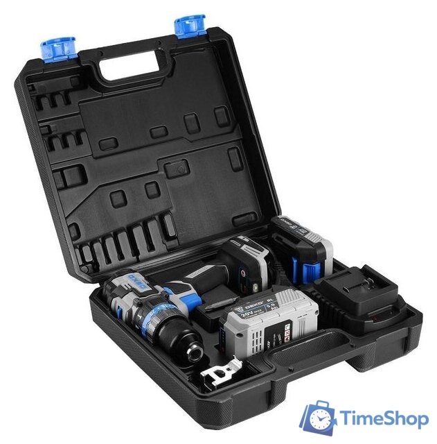 Ударная дрель-шуруповерт Deko GCD20DU PRO 083-1107 (с 2-мя АКБ, кейс) - Изображение №5 — Интернет-магазин Time-Shop