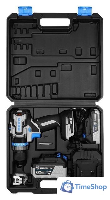 Ударная дрель-шуруповерт Deko GCD20DU PRO 083-1107 (с 2-мя АКБ, кейс) - Изображение №4 — Интернет-магазин Time-Shop