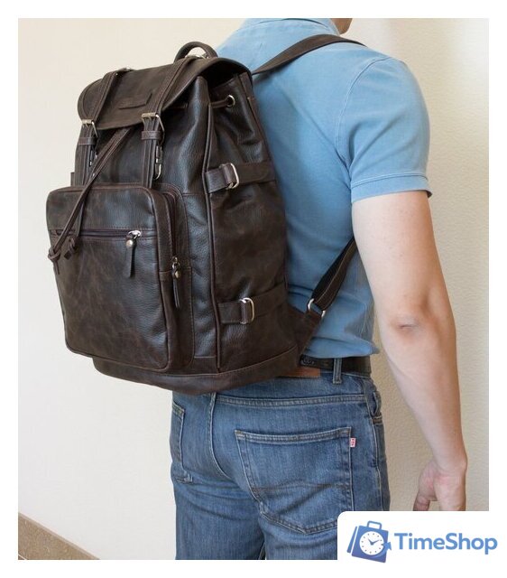 Городской рюкзак Carlo Gattini Volturno 3004-04 (темно-коричневый) - Изображение №6 — Интернет-магазин Time-Shop