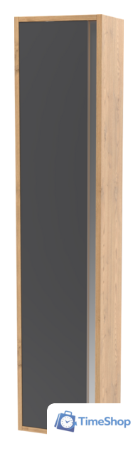  ЗОВ Шкаф-пенал Парма 150 PP150LHO0MBPMC1A (дуб/черный) - Изображение №1 — Интернет-магазин Time-Shop