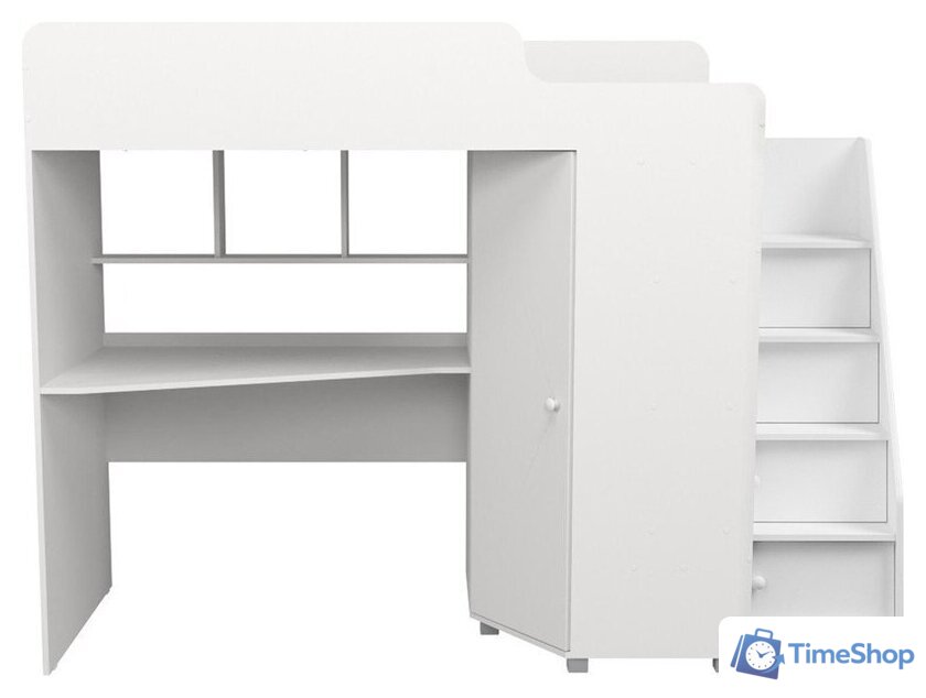 Кровать-чердак Капризун 13 Р440-2 с рабочей зоной (белый) - Изображение №2 — Интернет-магазин Time-Shop