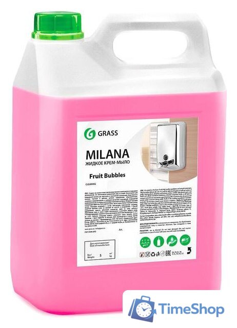  Grass Крем-мыло жидкое увлажняющее Milana fruit bubbles 5 л - Изображение №1 — Интернет-магазин Time-Shop