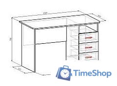 Стол Мебель-класс Альянс МКД-218 (белый/дуб сонома) - Изображение №3 — Интернет-магазин Time-Shop