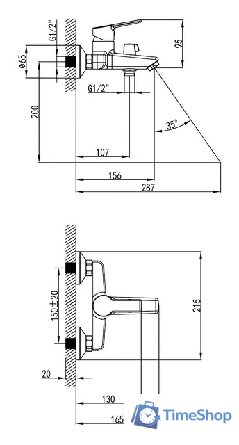 Смеситель Milardo Stripe STRSB02M02 - Изображение №3 — Интернет-магазин Time-Shop