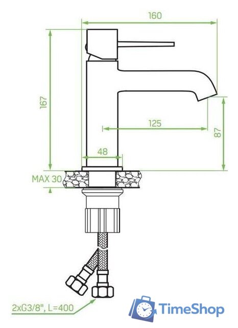 Смеситель Laveo Pola BAP 822D - Изображение №2 — Интернет-магазин Time-Shop