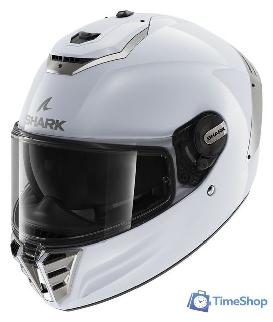 Мотошлем Shark Spartan Rs Blank (р. 2XL, белый/серебристый) - Изображение №1 — Интернет-магазин Time-Shop