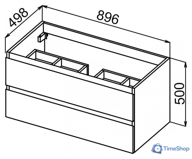  Cezares Тумба под умывальник MOLVENO-90-2C-SO-LB - Изображение №3 — Интернет-магазин Time-Shop