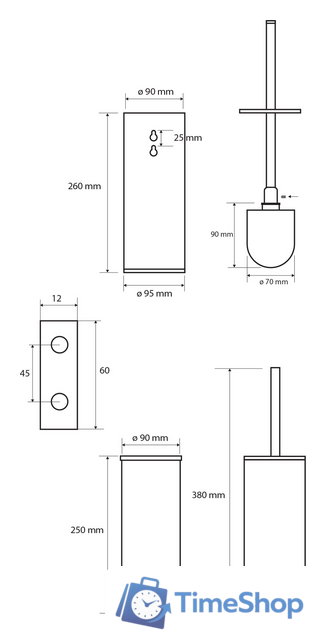 Ершик для унитаза Bemeta White 102313064 - Изображение №2 — Интернет-магазин Time-Shop