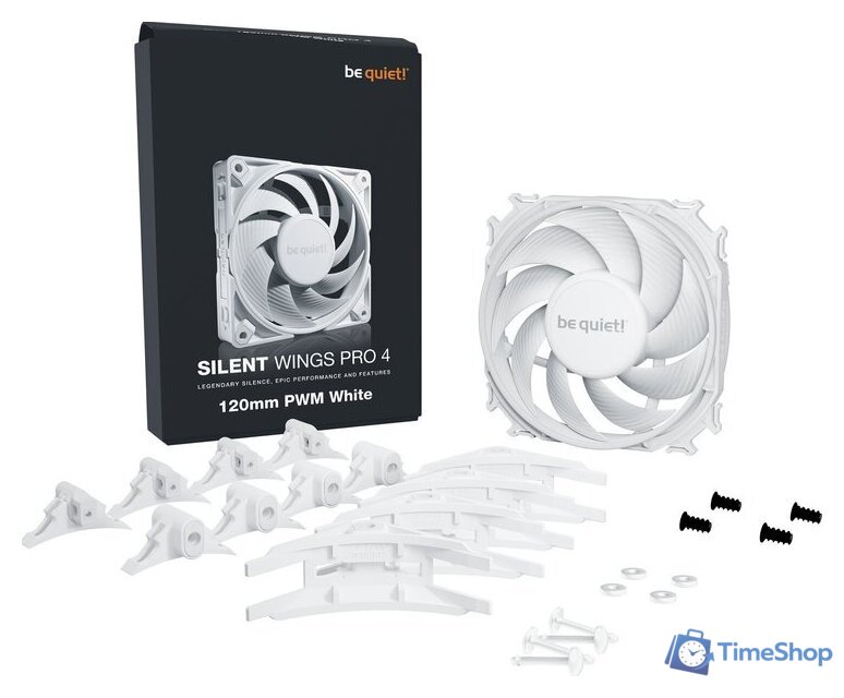 Вентилятор для корпуса be quiet! Silent Wings Pro 4 120mm PWM White BL118 - Изображение №5 — Интернет-магазин Time-Shop